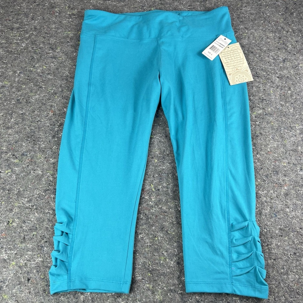 Marika Balance Collection Women's Large Blue Capri Leggings Workout Pants